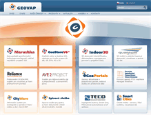 Tablet Screenshot of geovap.cz